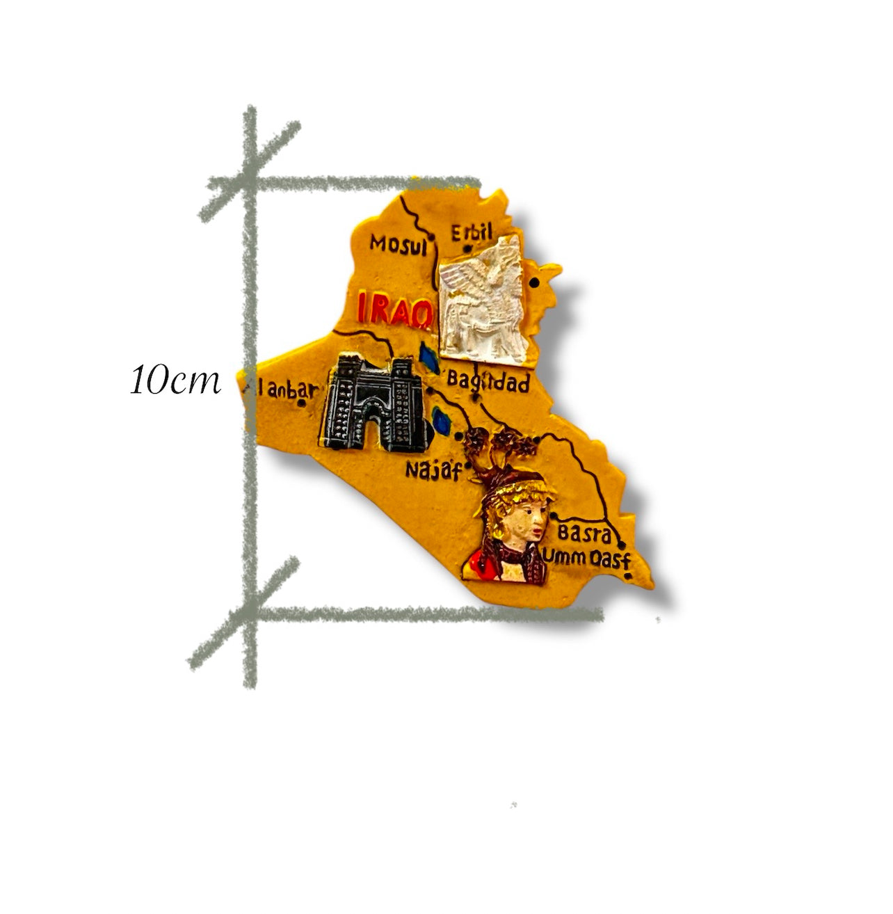 Civilization Map Of Iraq Magnet – Souvenir