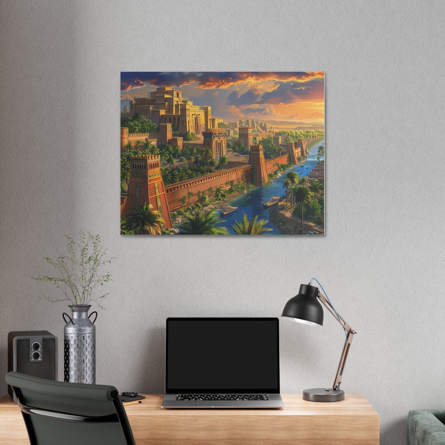 A virtual scene of ancient Babylon -Classic Stretched Canvas