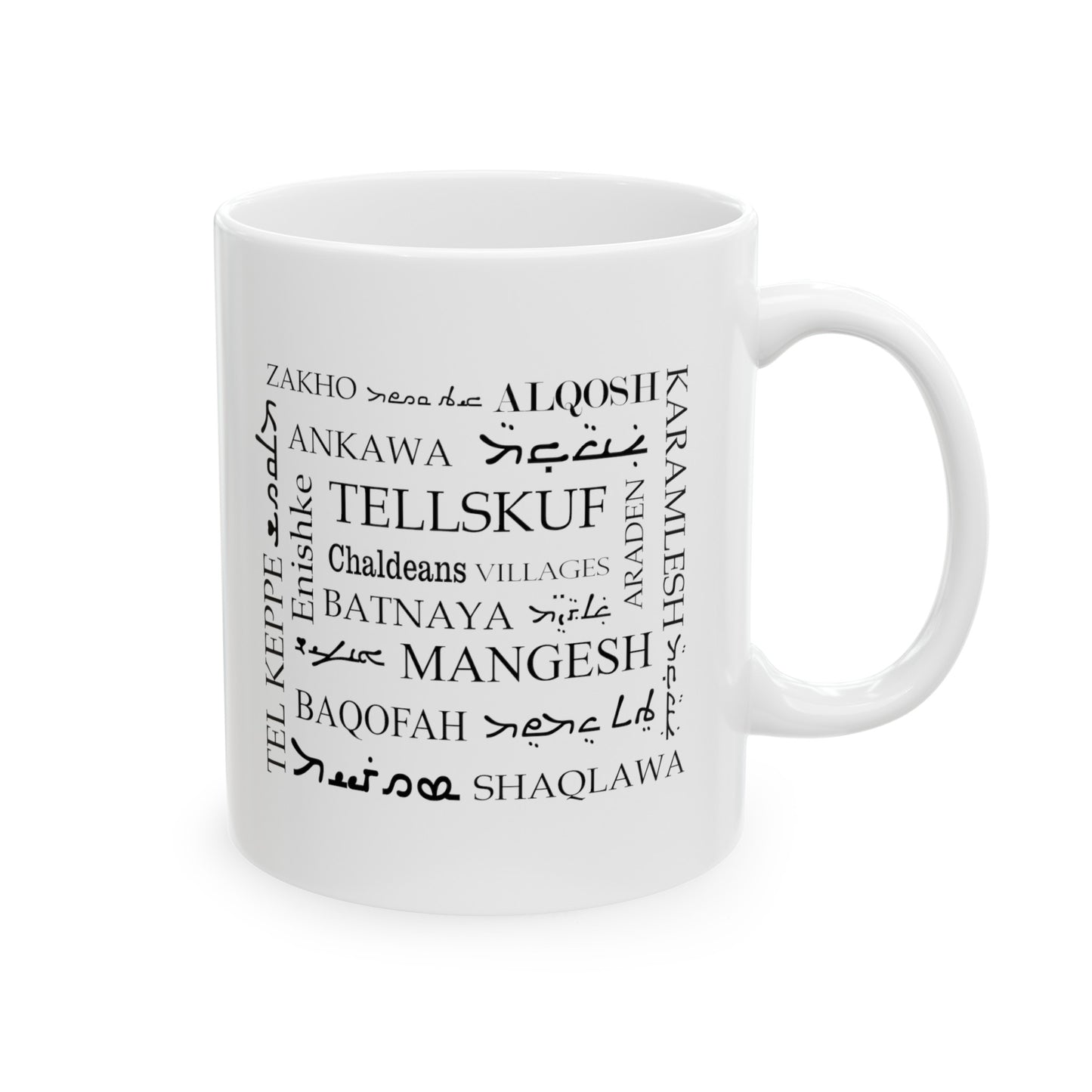 Chaldeans Flag and Villages - Ceramic Mug, (11oz)
