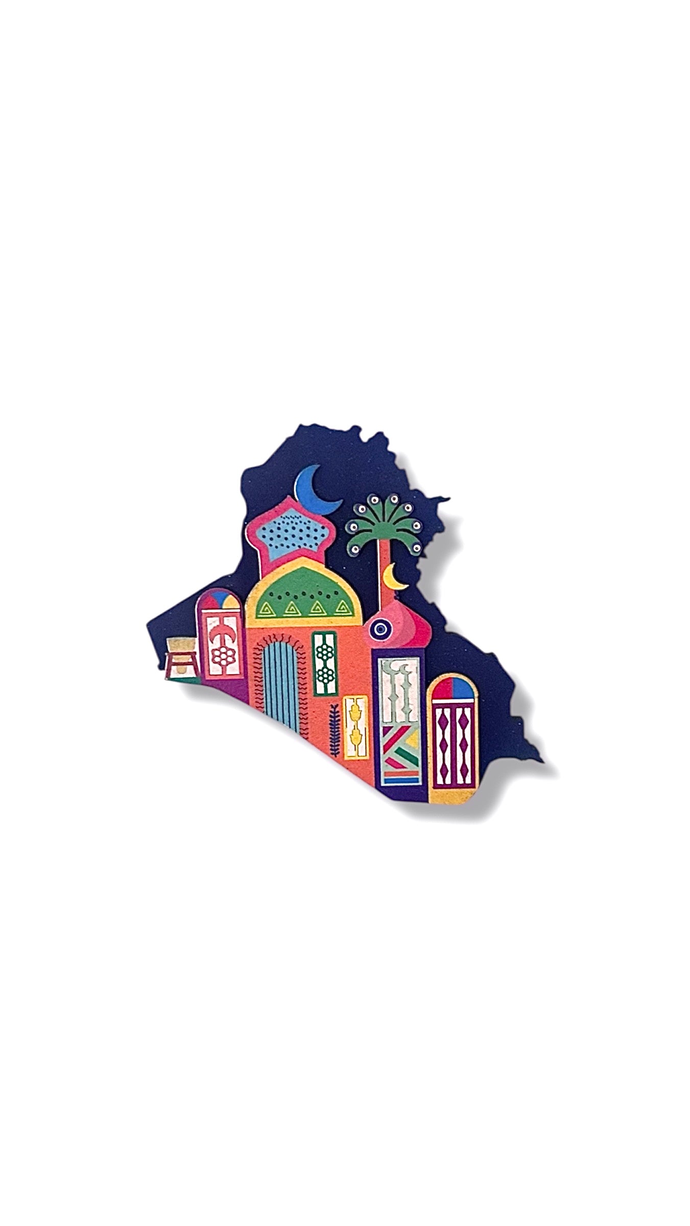 Iraq Map Magnet – Colorful Cultural Souvenir