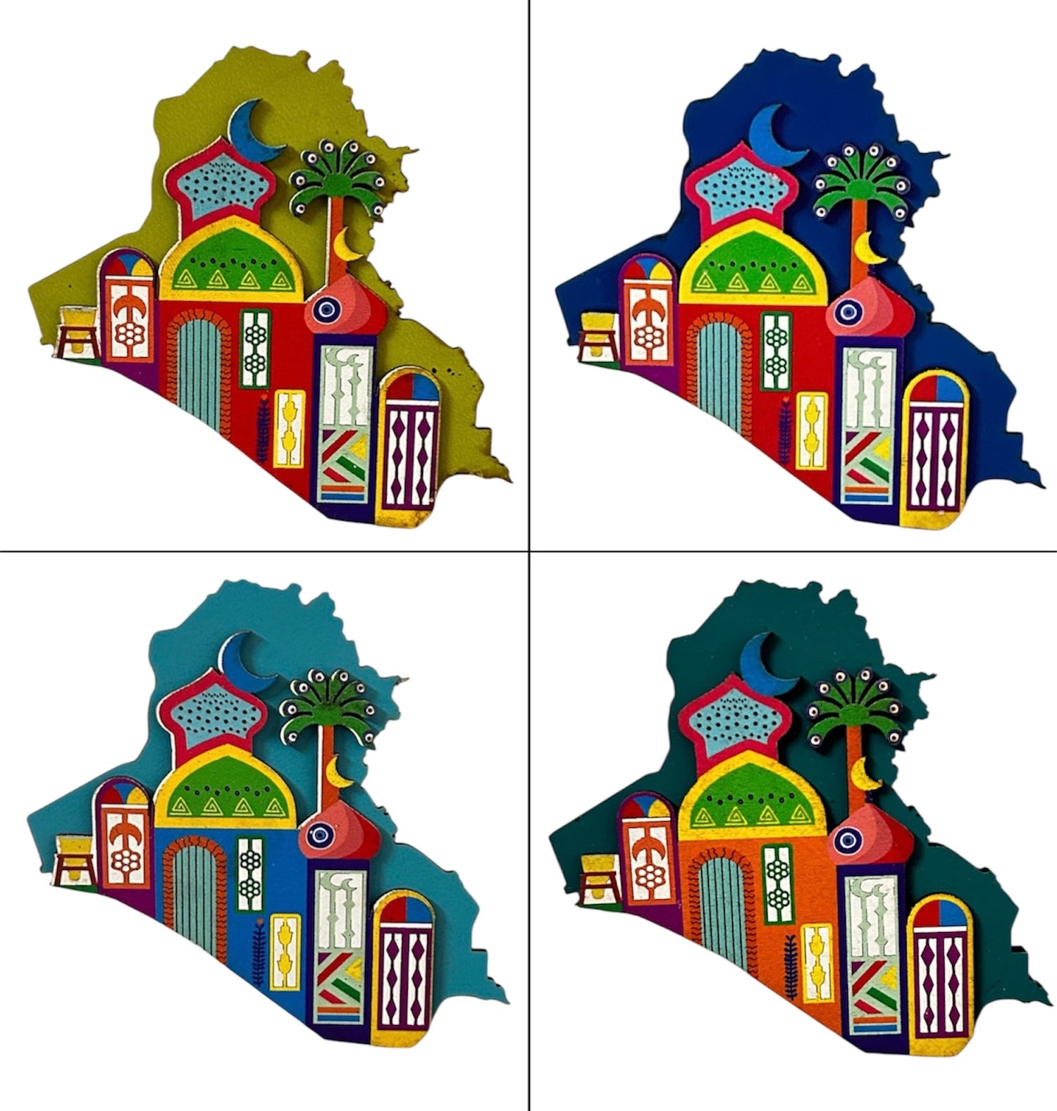 Iraq Map Magnet – Colorful Cultural Souvenir