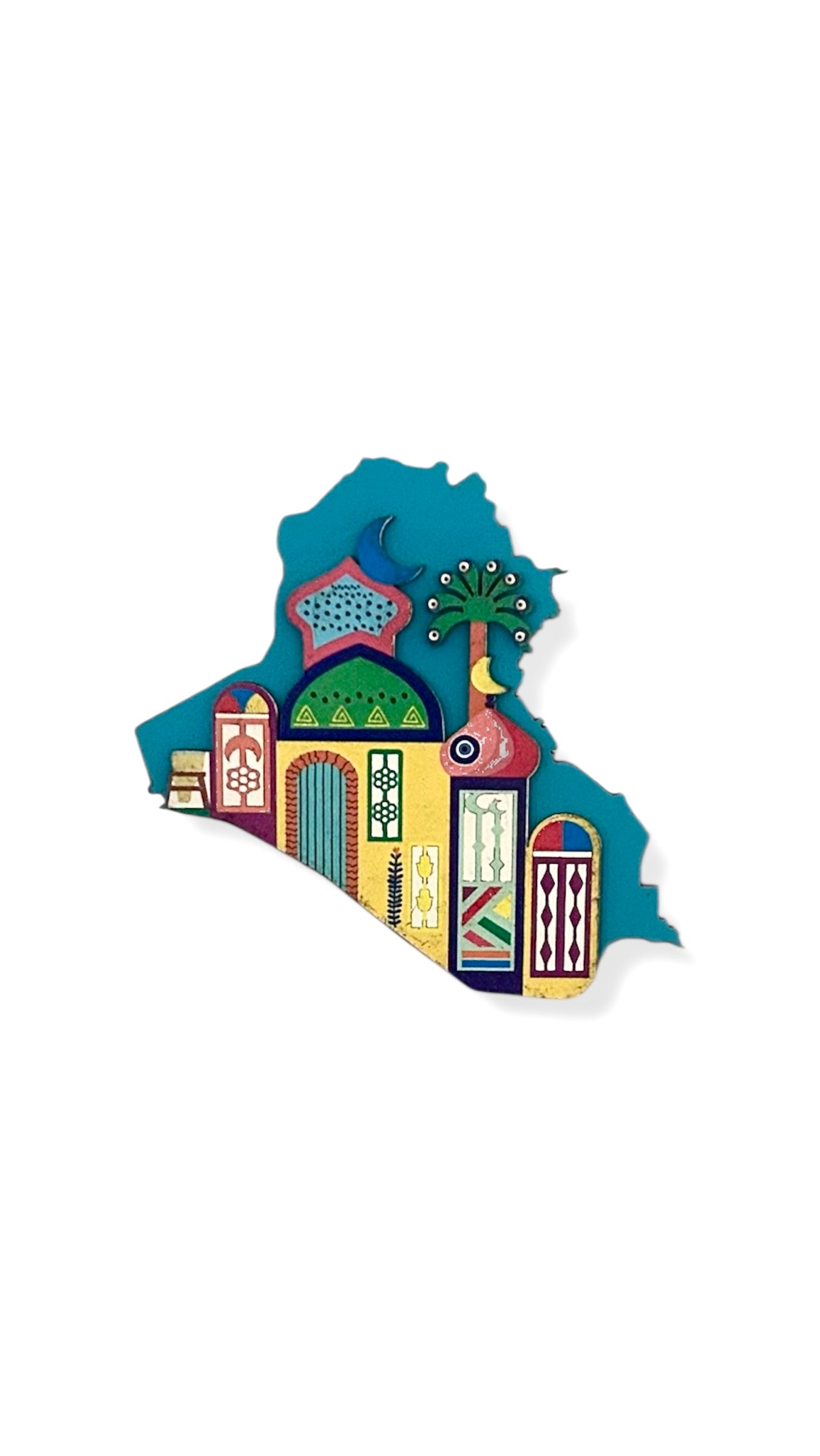 Iraq Map Magnet – Colorful Cultural Souvenir
