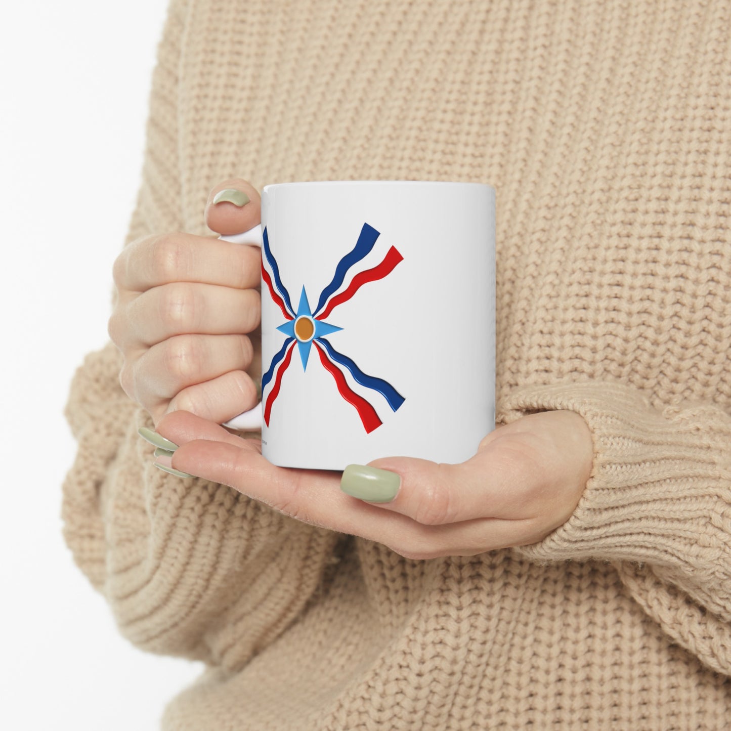 Assyrian Flag Ceramic Mug, 11oz (US only)