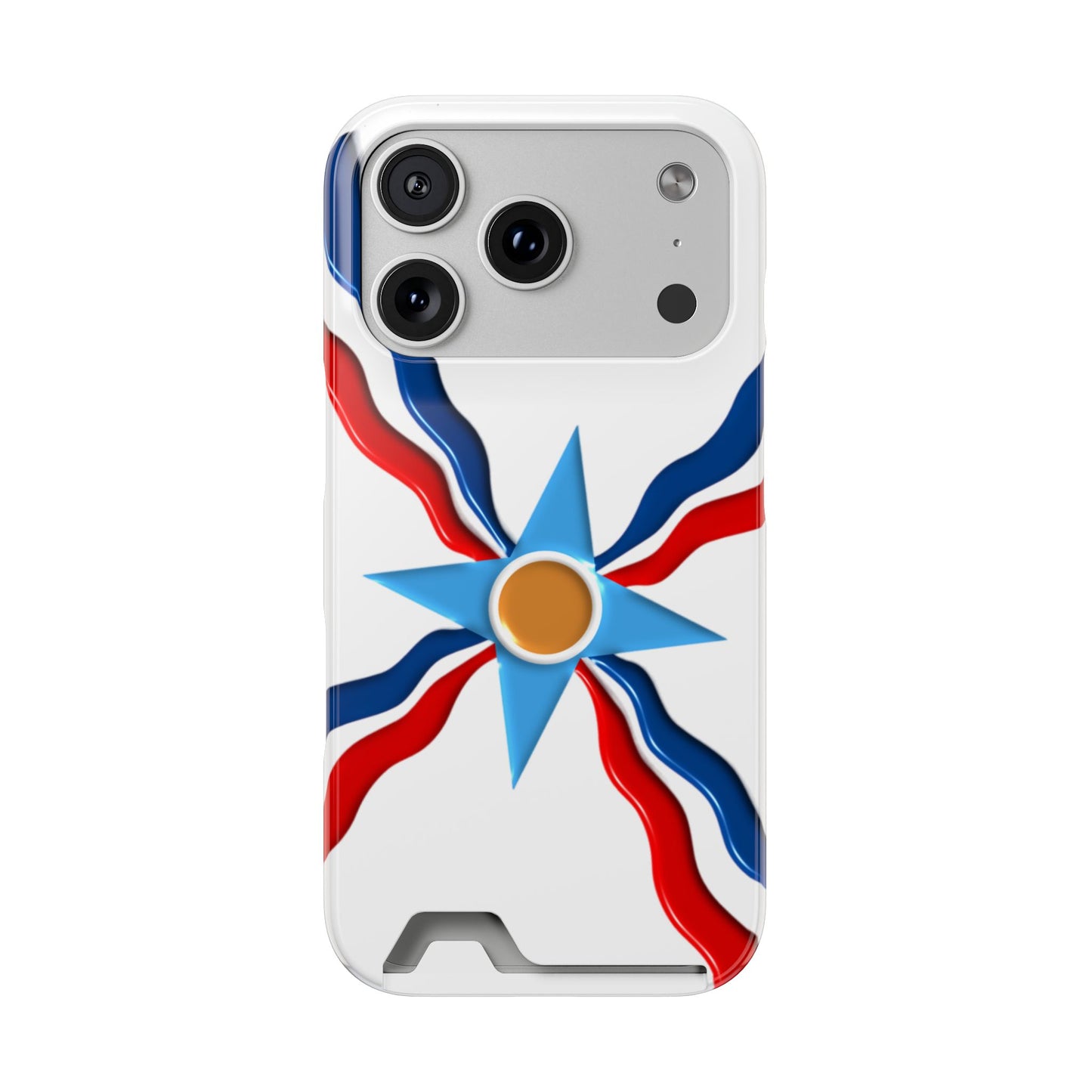 Assyrian Flag Phone Case With Card Holder
