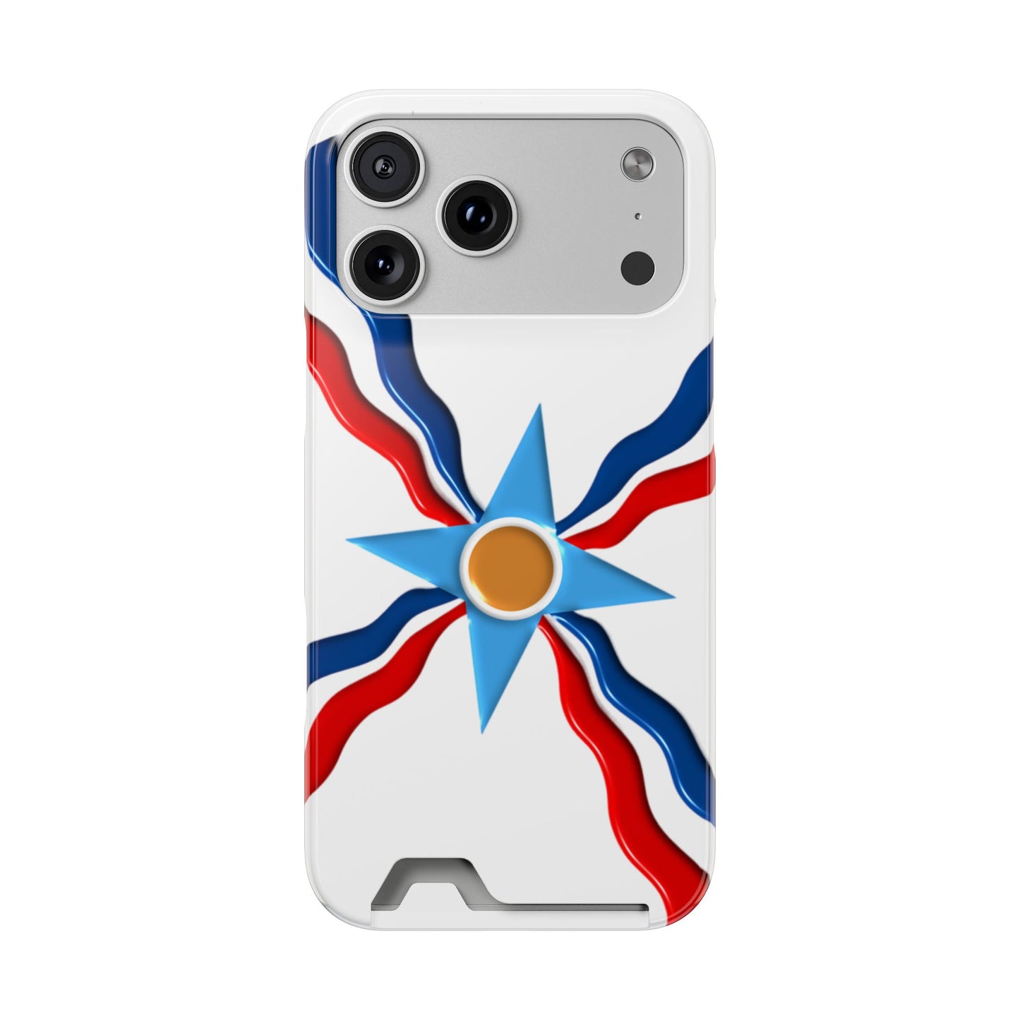 Assyrian Flag Phone Case With Card Holder