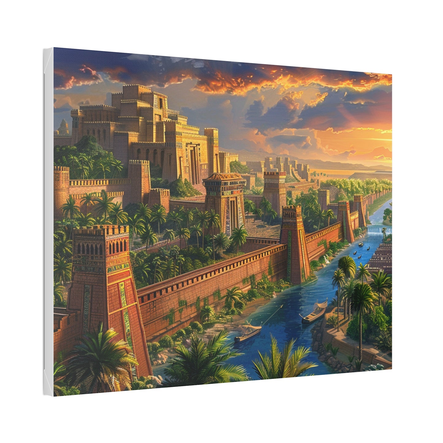 A virtual scene of ancient Babylon -Classic Stretched Canvas