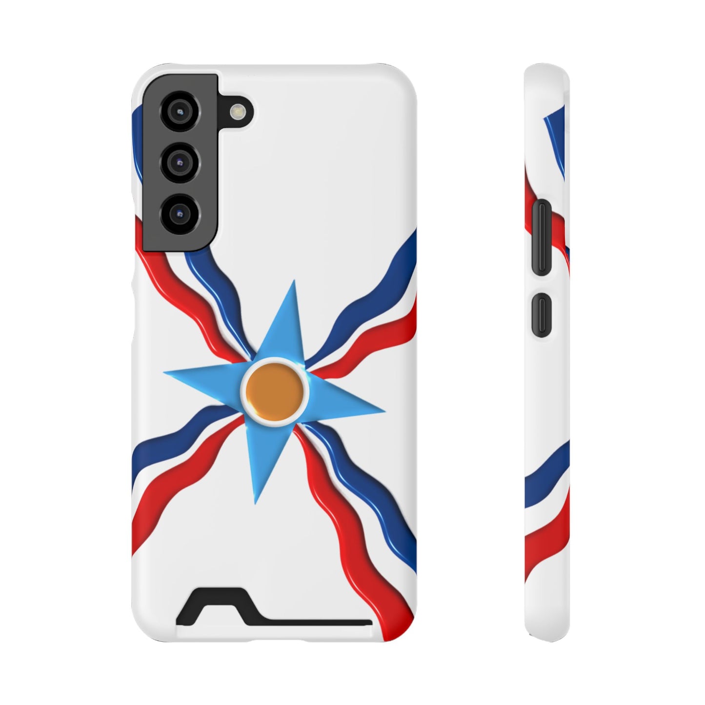 Assyrian Flag Phone Case With Card Holder