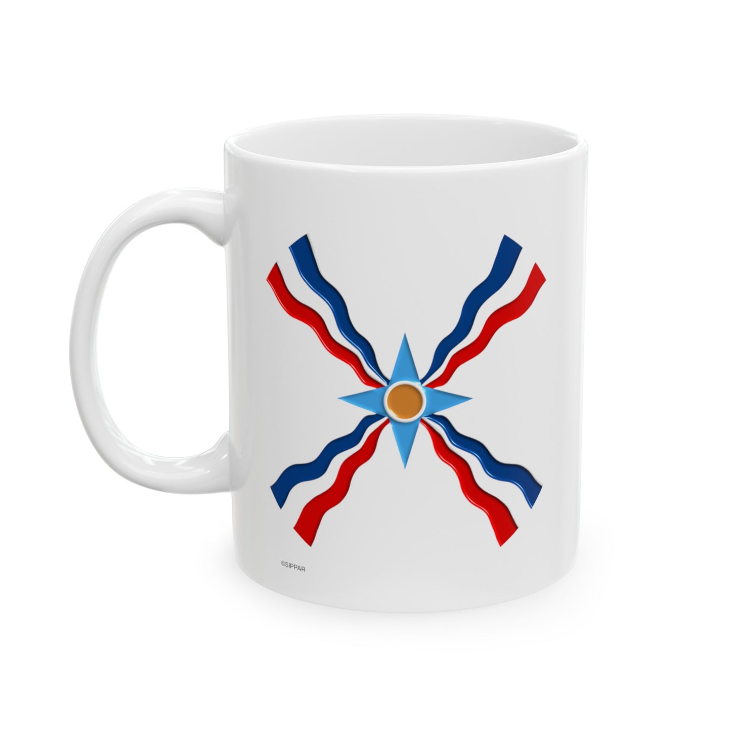 Assyrian Flag Ceramic Mug, 11oz (US only)