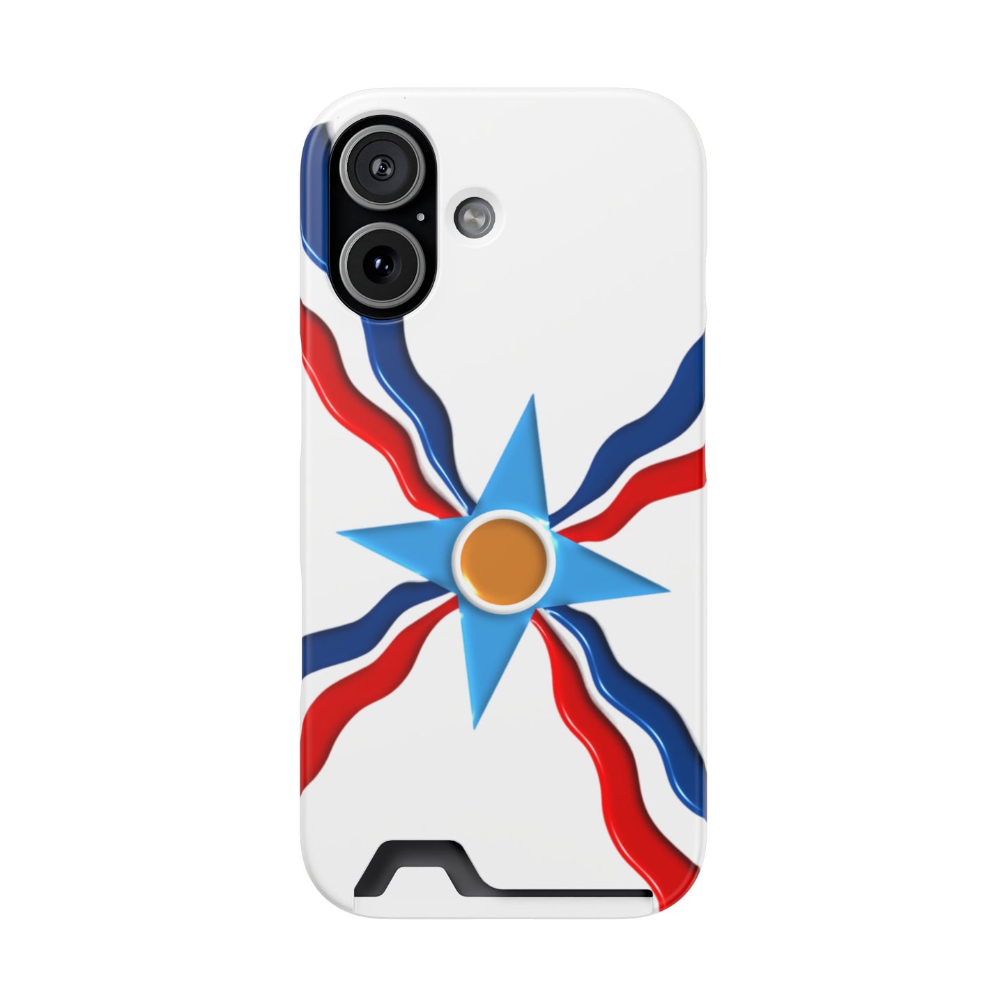 Assyrian Flag Phone Case With Card Holder