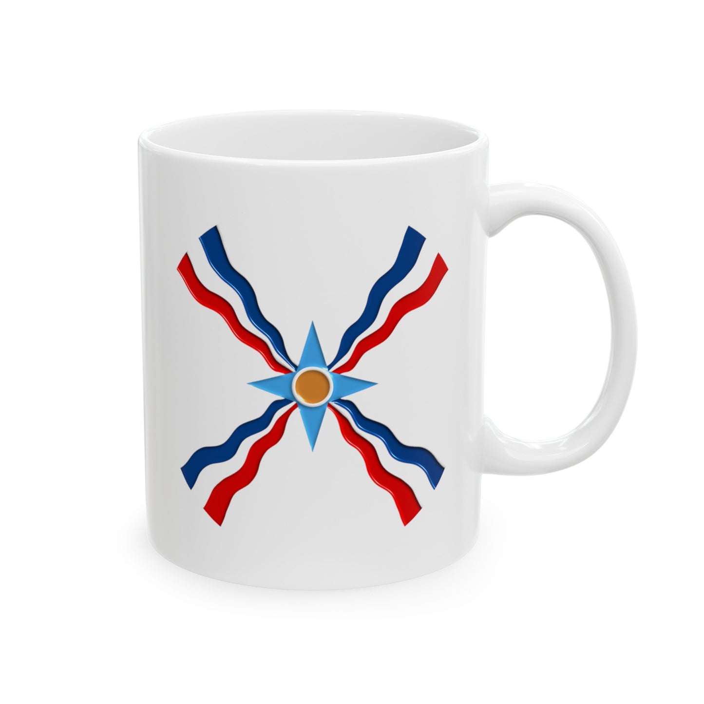 Assyrian Flag Ceramic Mug, 11oz (US only)