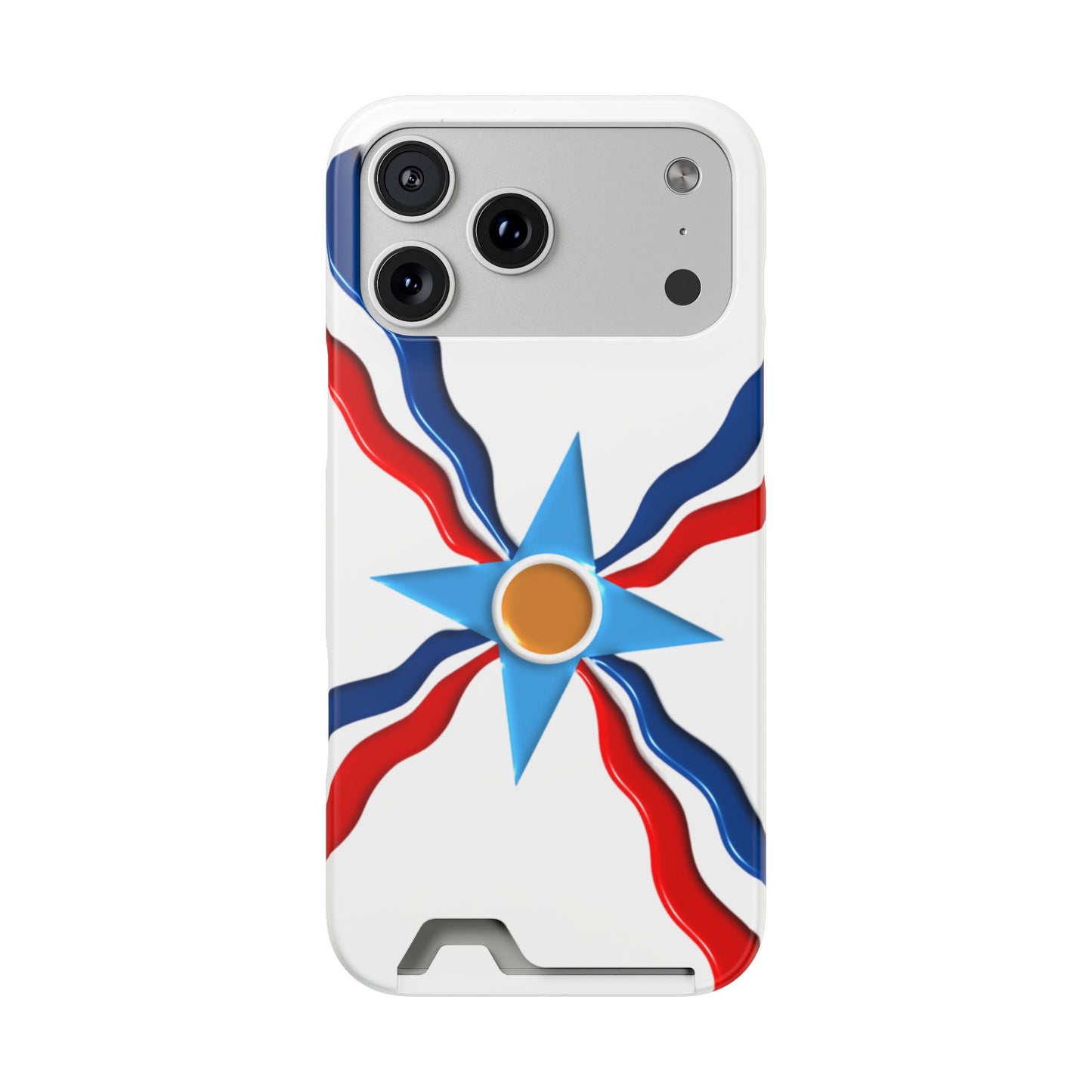 Assyrian Flag Phone Case With Card Holder