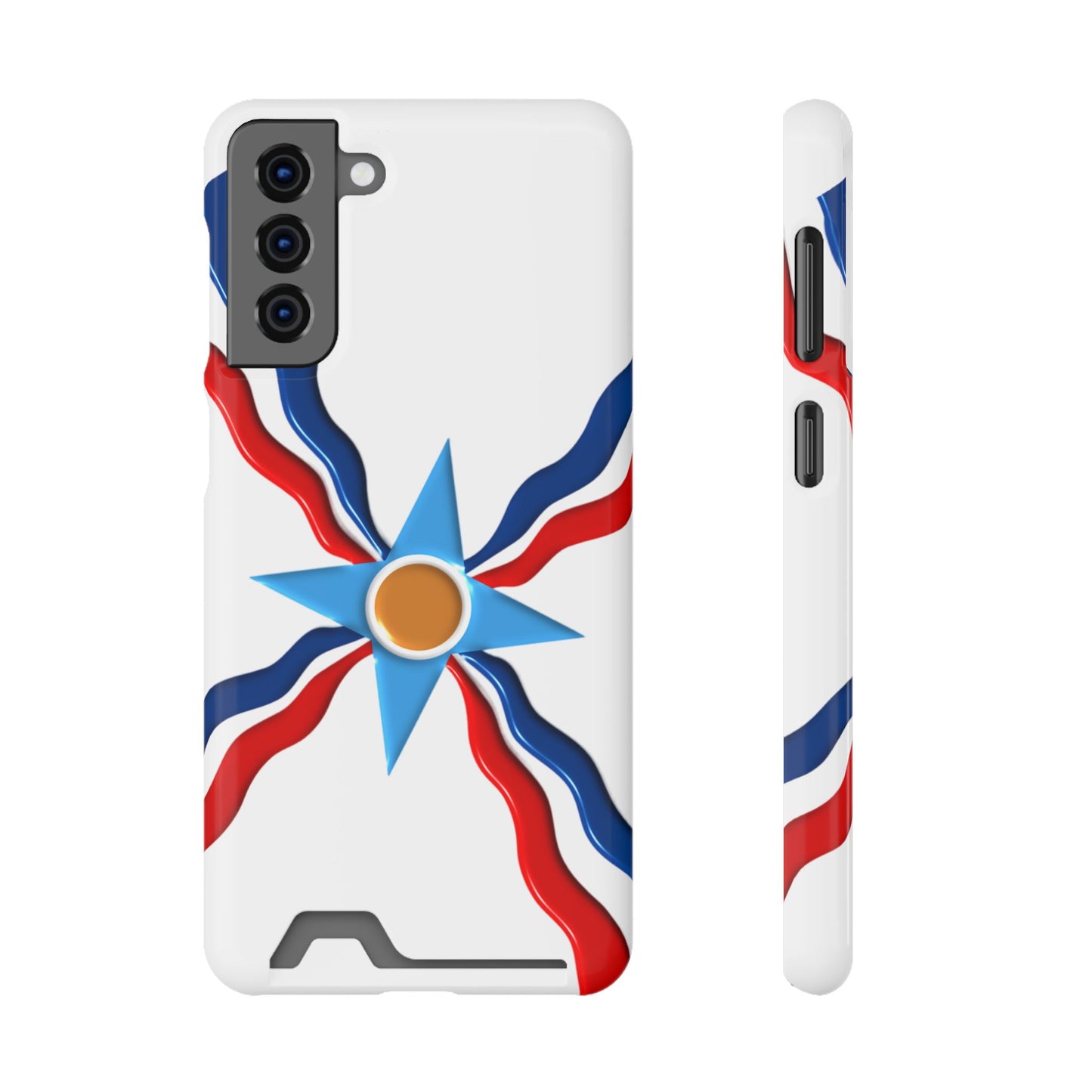 Assyrian Flag Phone Case With Card Holder