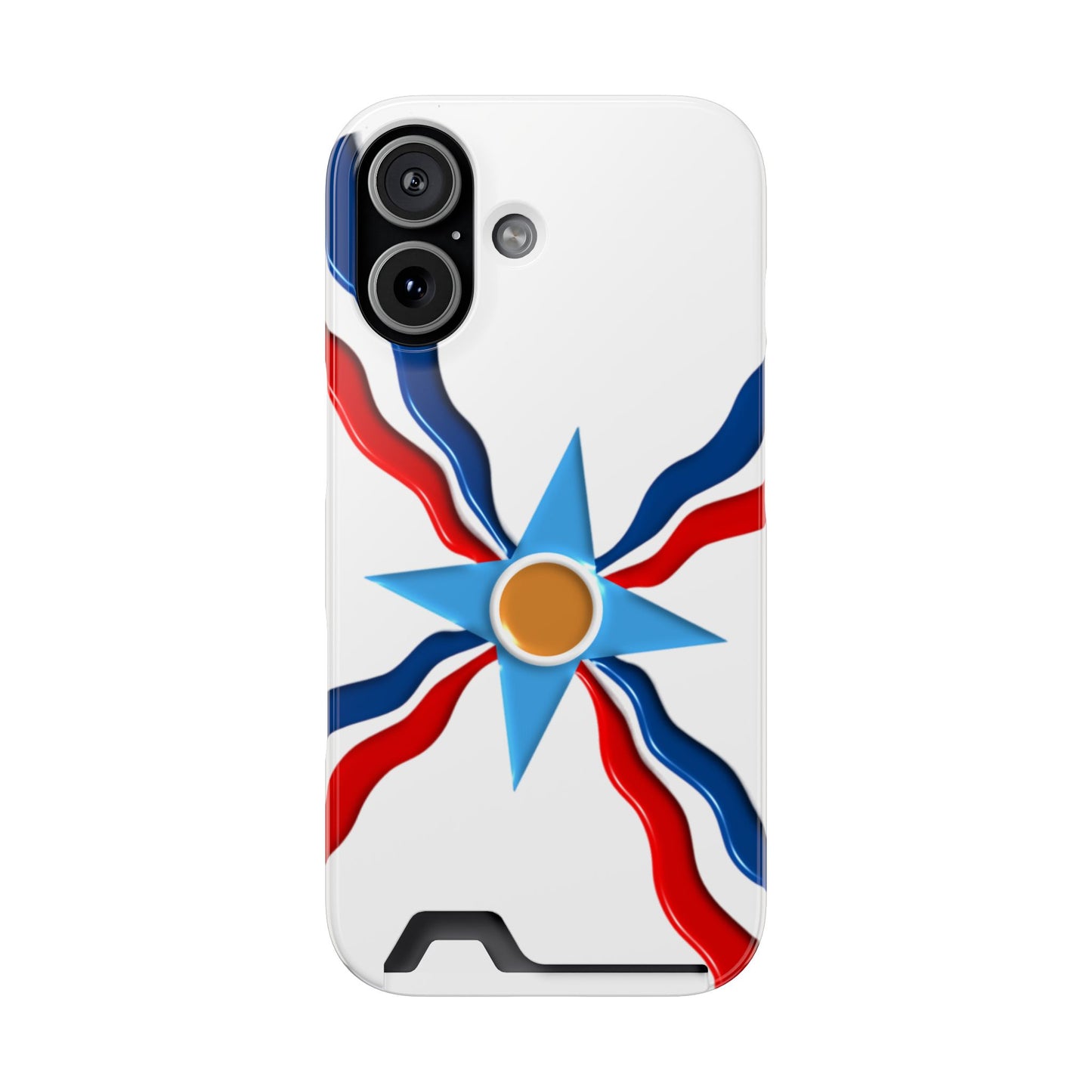 Assyrian Flag Phone Case With Card Holder