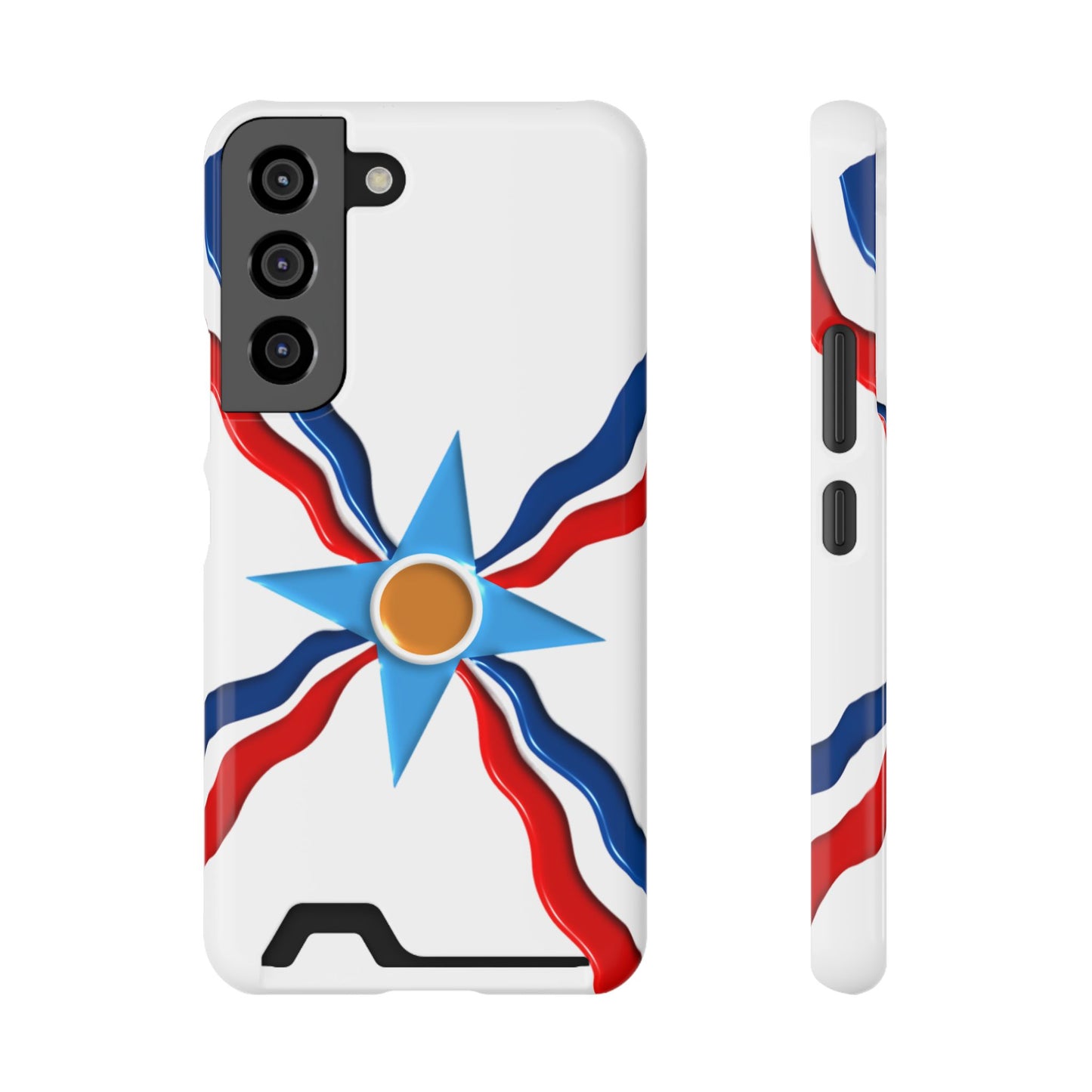 Assyrian Flag Phone Case With Card Holder