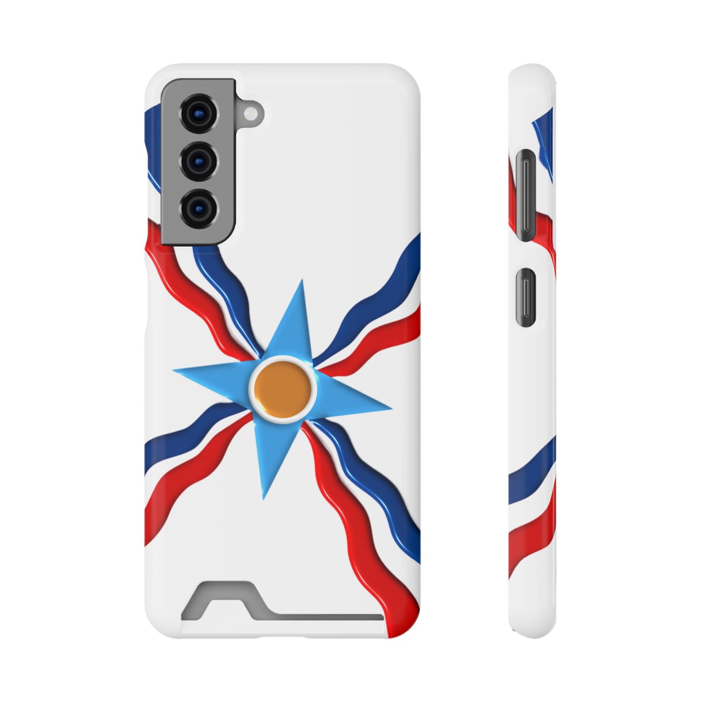 Assyrian Flag Phone Case With Card Holder