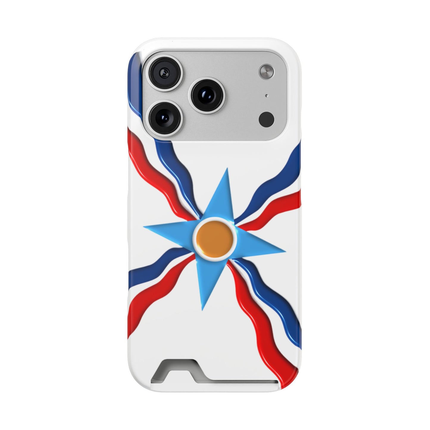 Assyrian Flag Phone Case With Card Holder