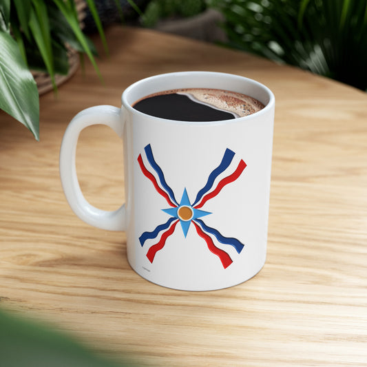 Assyrian Flag Ceramic Mug, 11oz (US only)