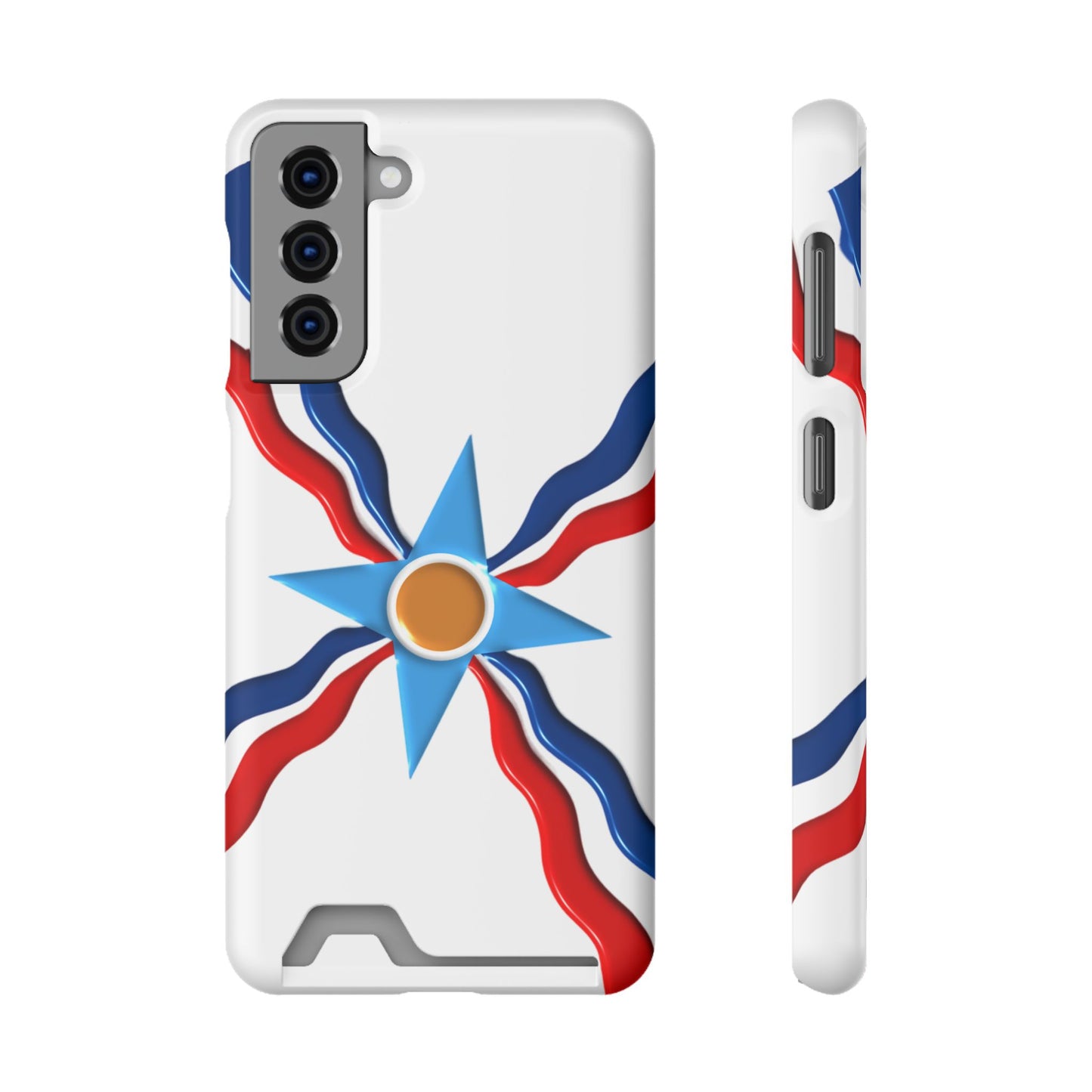 Assyrian Flag Phone Case With Card Holder
