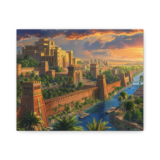 A virtual scene of ancient Babylon -Classic Stretched Canvas