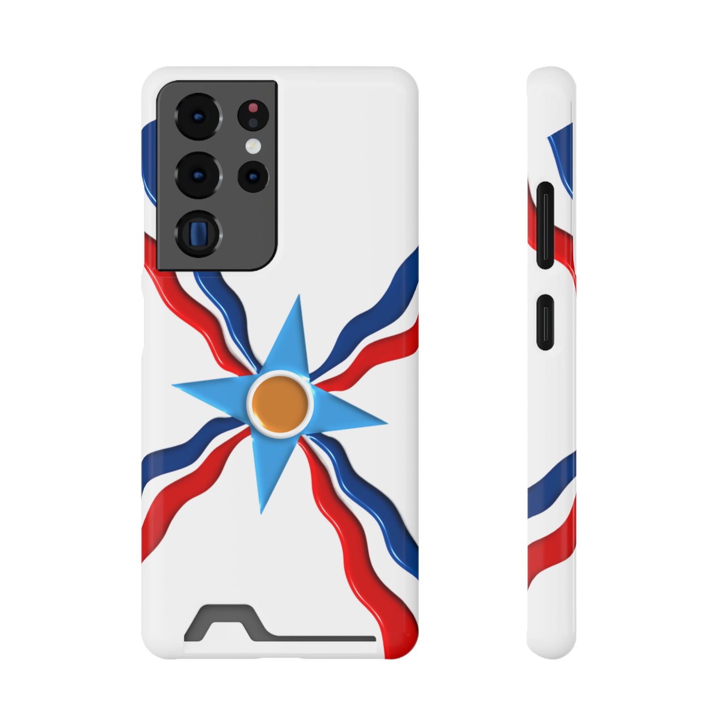 Assyrian Flag Phone Case With Card Holder