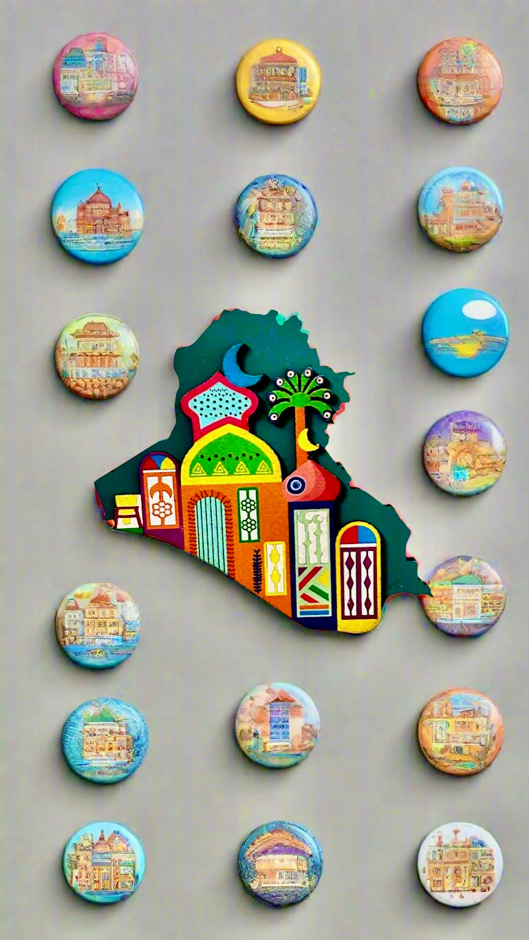 Iraq Map Magnet – Colorful Cultural Souvenir