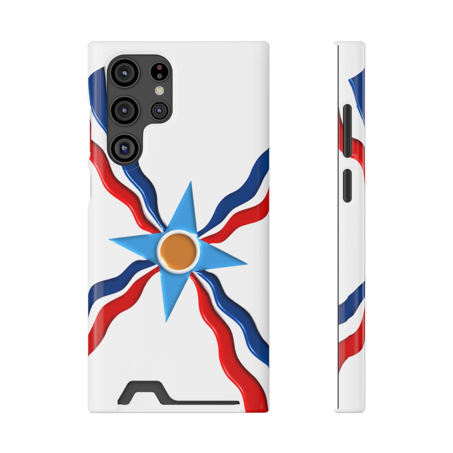 Assyrian Flag Phone Case With Card Holder