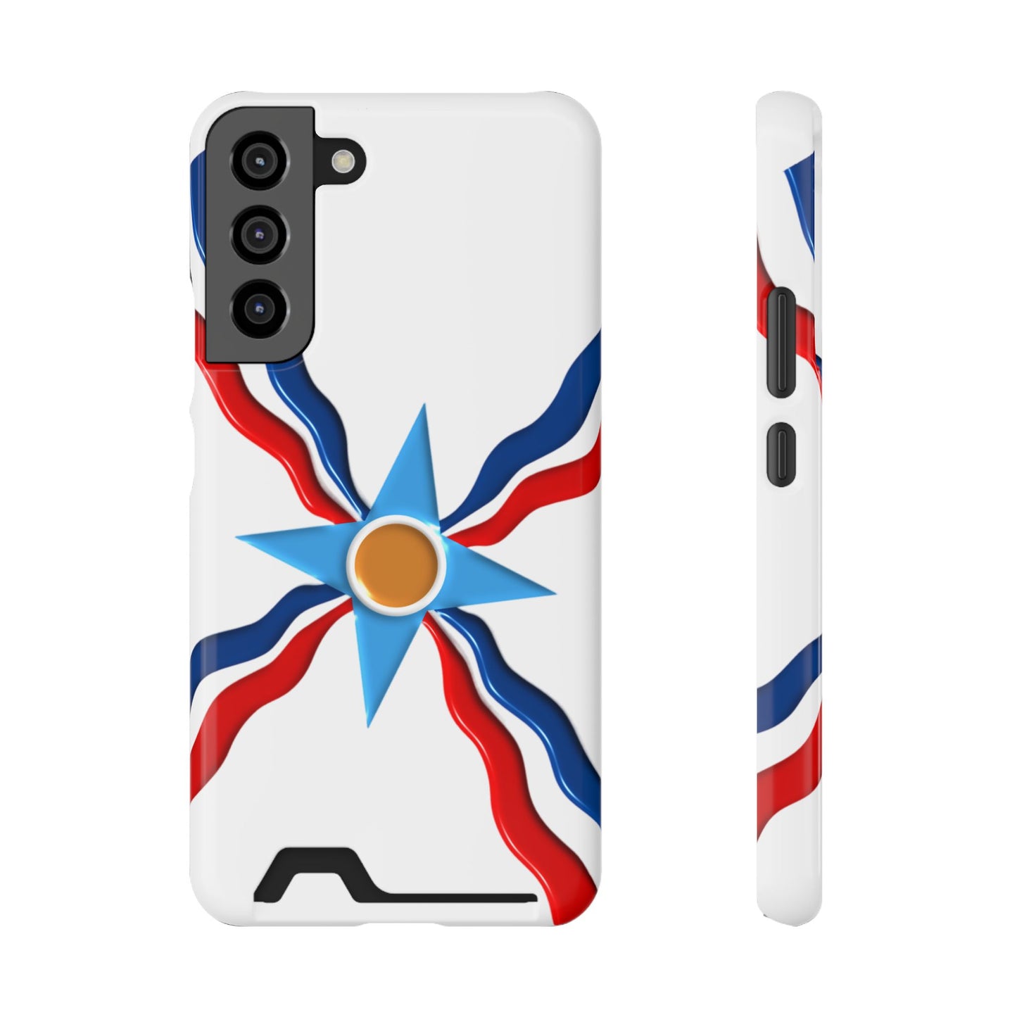 Assyrian Flag Phone Case With Card Holder