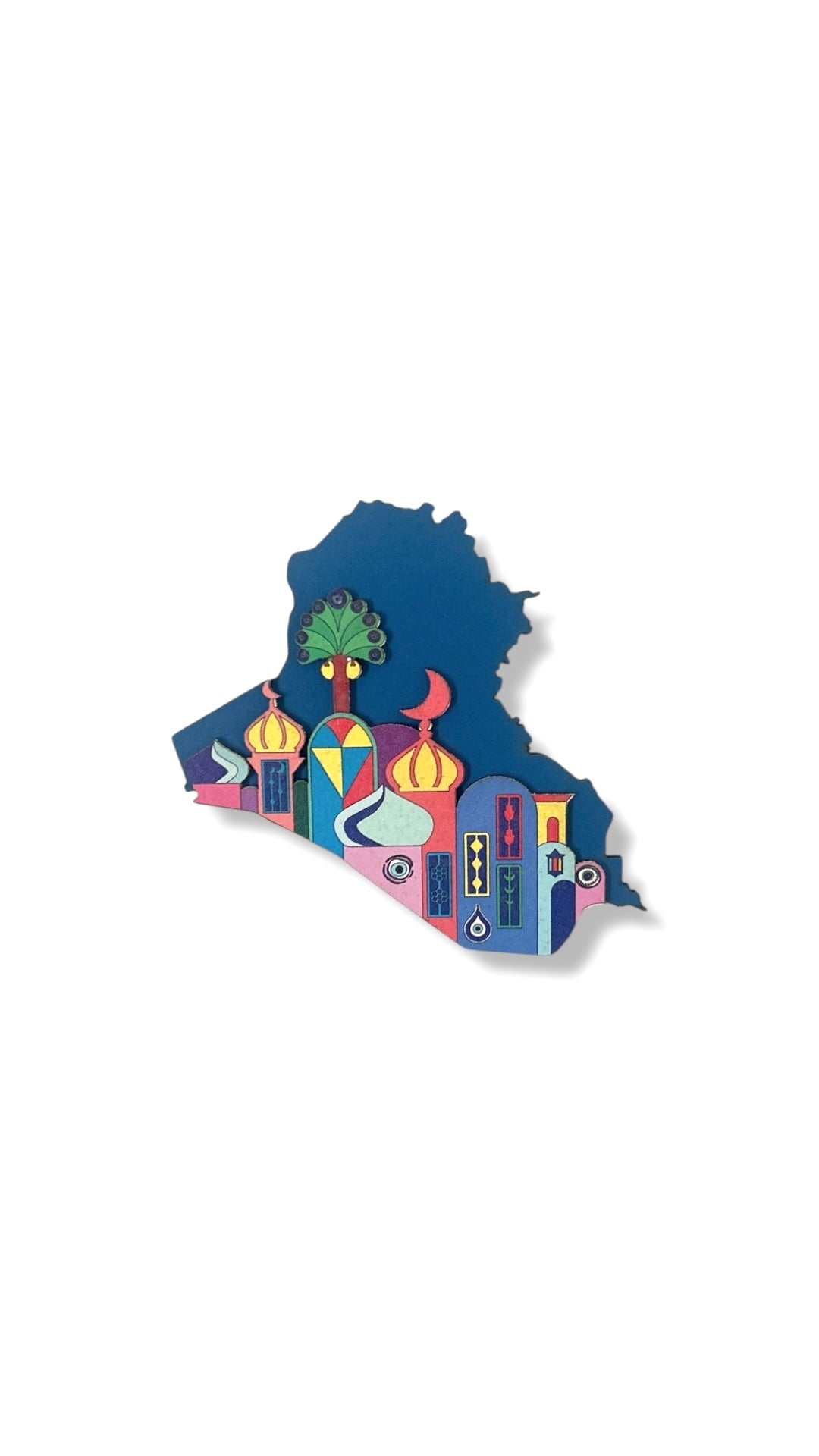 Iraq Map Magnet – Colorful Cultural Souvenir