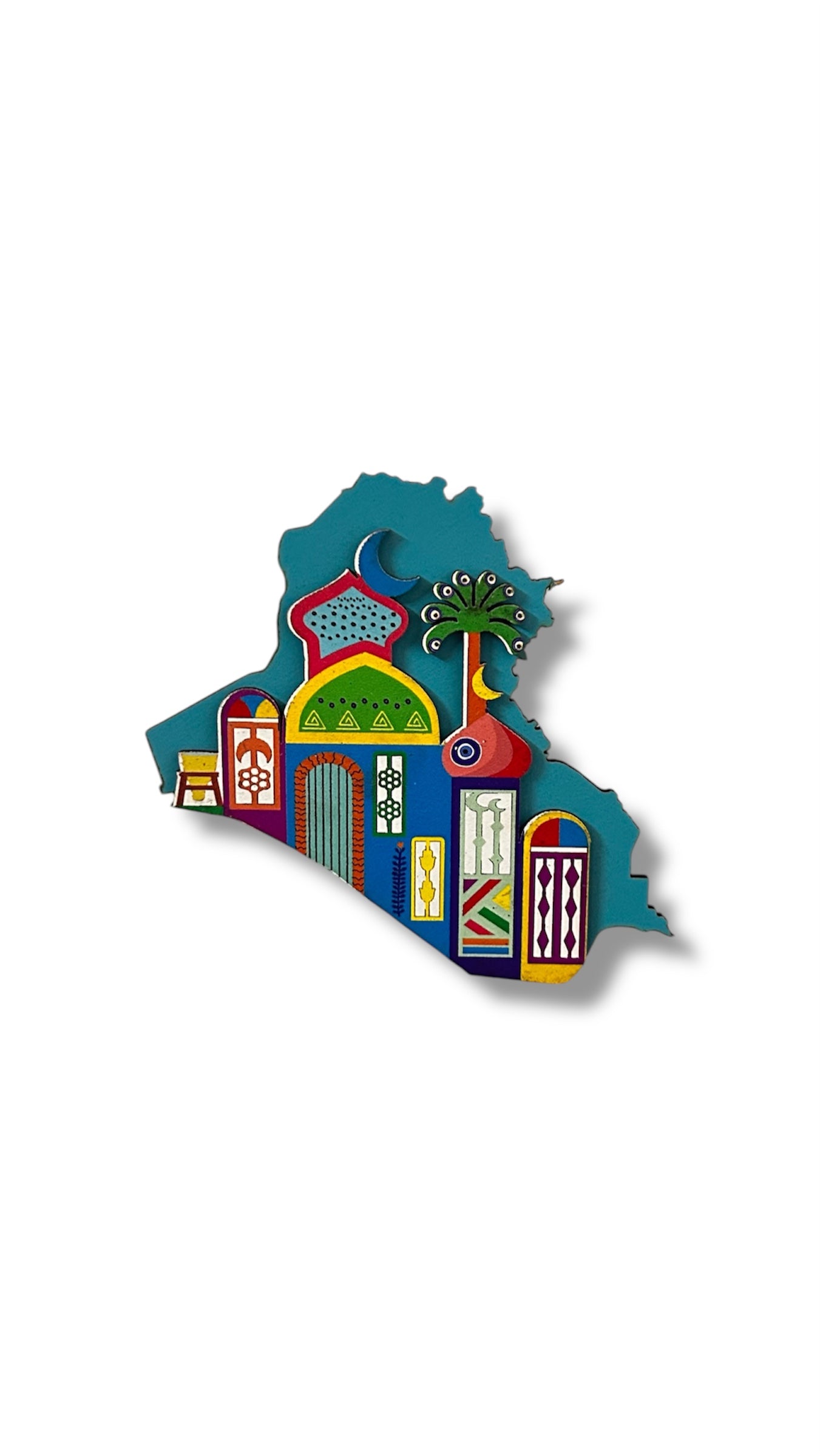 Iraq Map Magnet – Colorful Cultural Souvenir