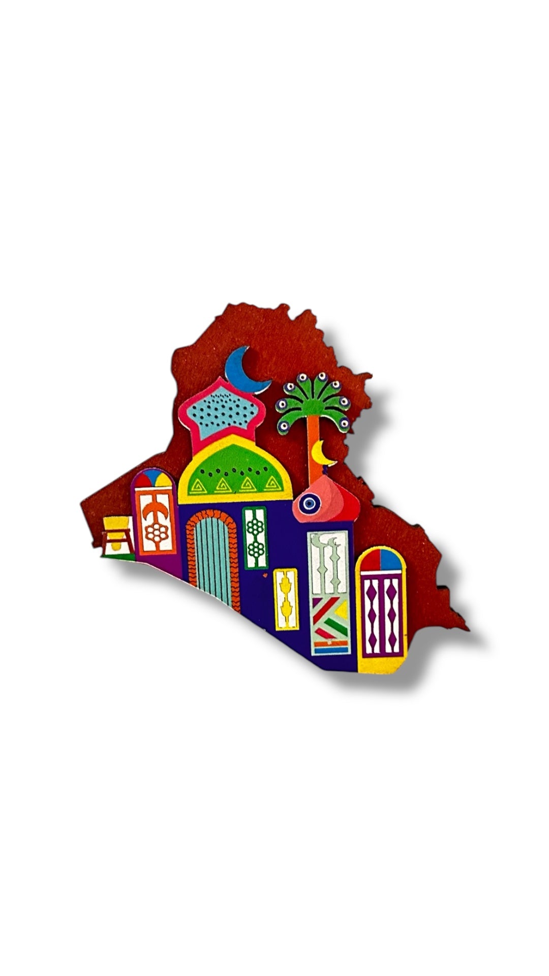 Iraq Map Magnet – Colorful Cultural Souvenir