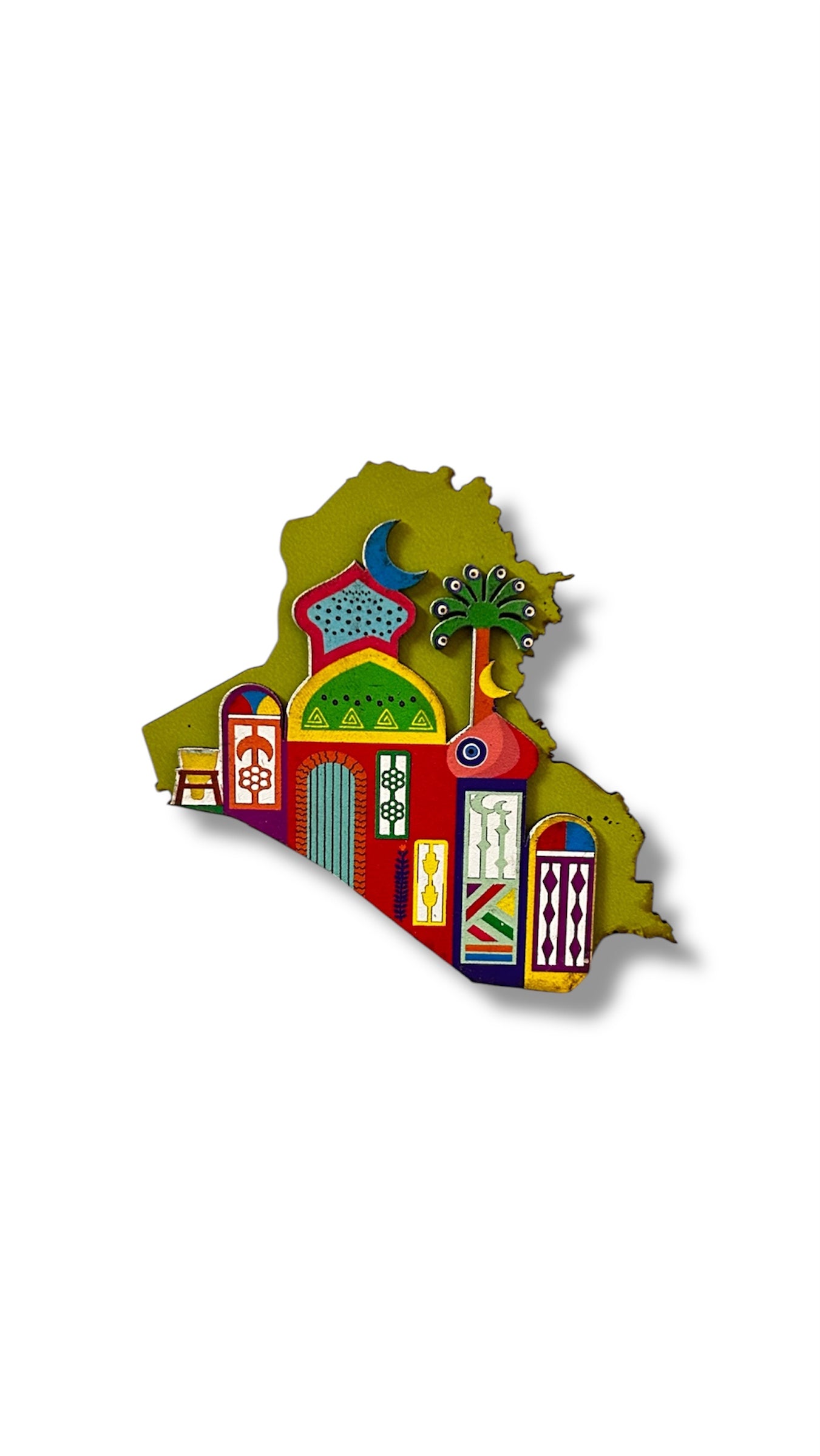 Iraq Map Magnet – Colorful Cultural Souvenir