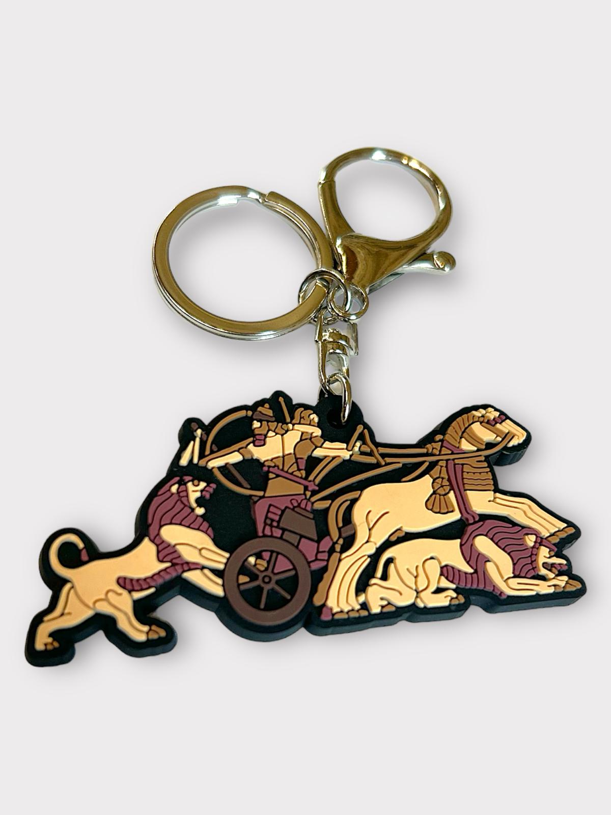 Ashurnasirpal II Lion Hunt keychain